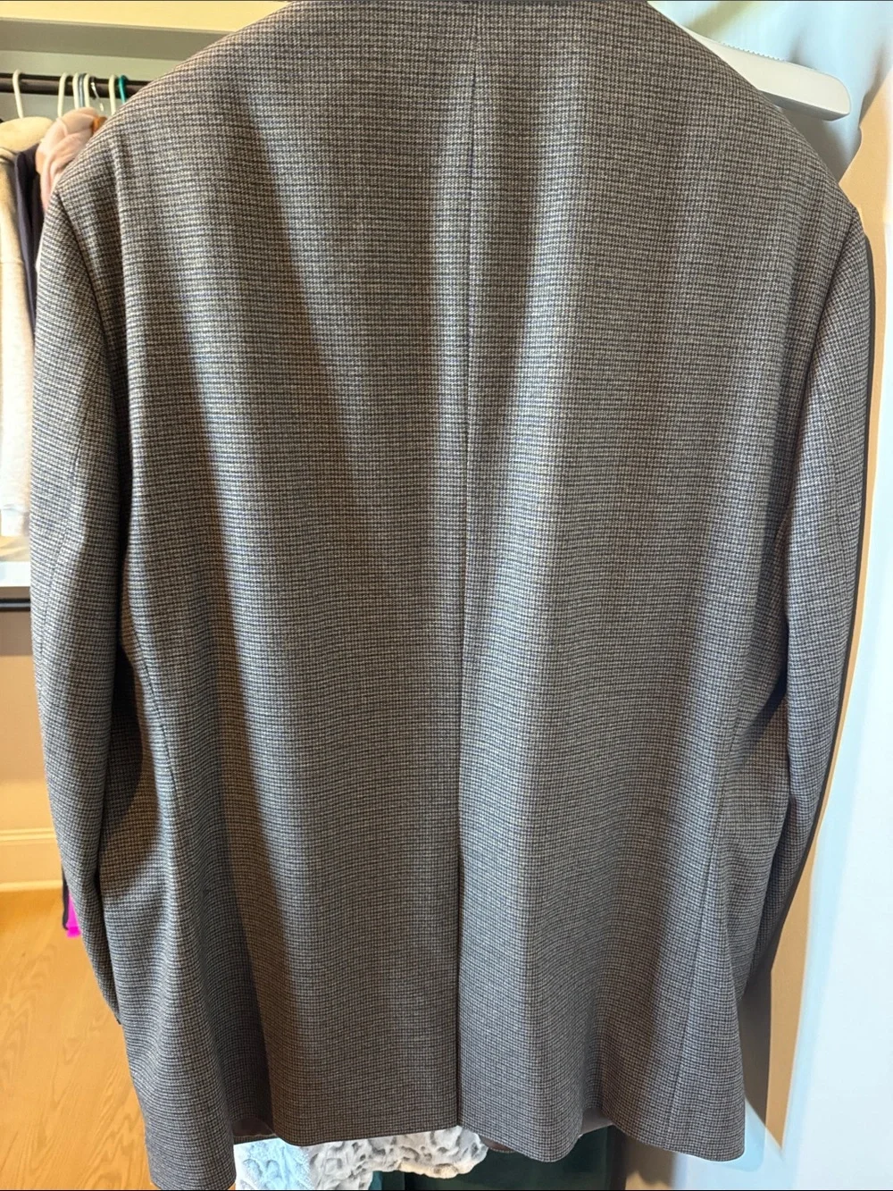 Michael Kors Men's 50R Black/brown Micro-Check Blazer NWOT